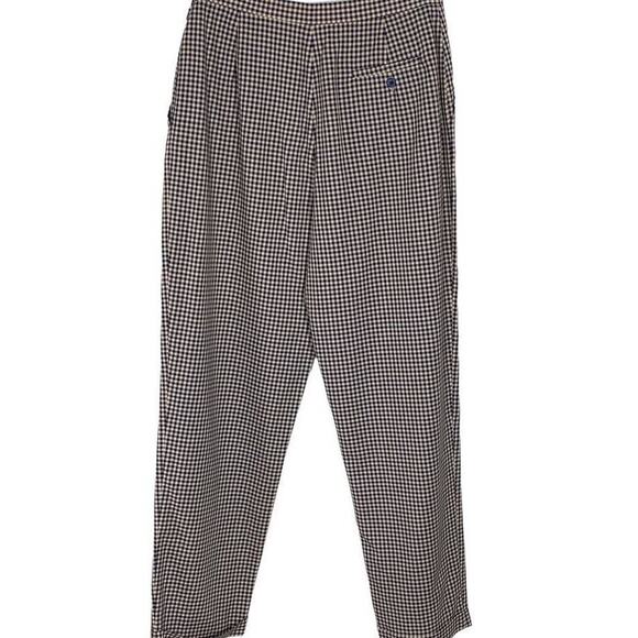 Evan Picone Women's Yellow & Blue Plaid High-Rise Straight-Leg Pants Size 14 - Picture 2 of 10